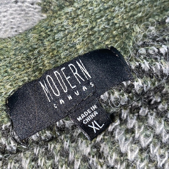 Modern Canvas sweater knit cardigan camouflage size large - Picture 6 of 8